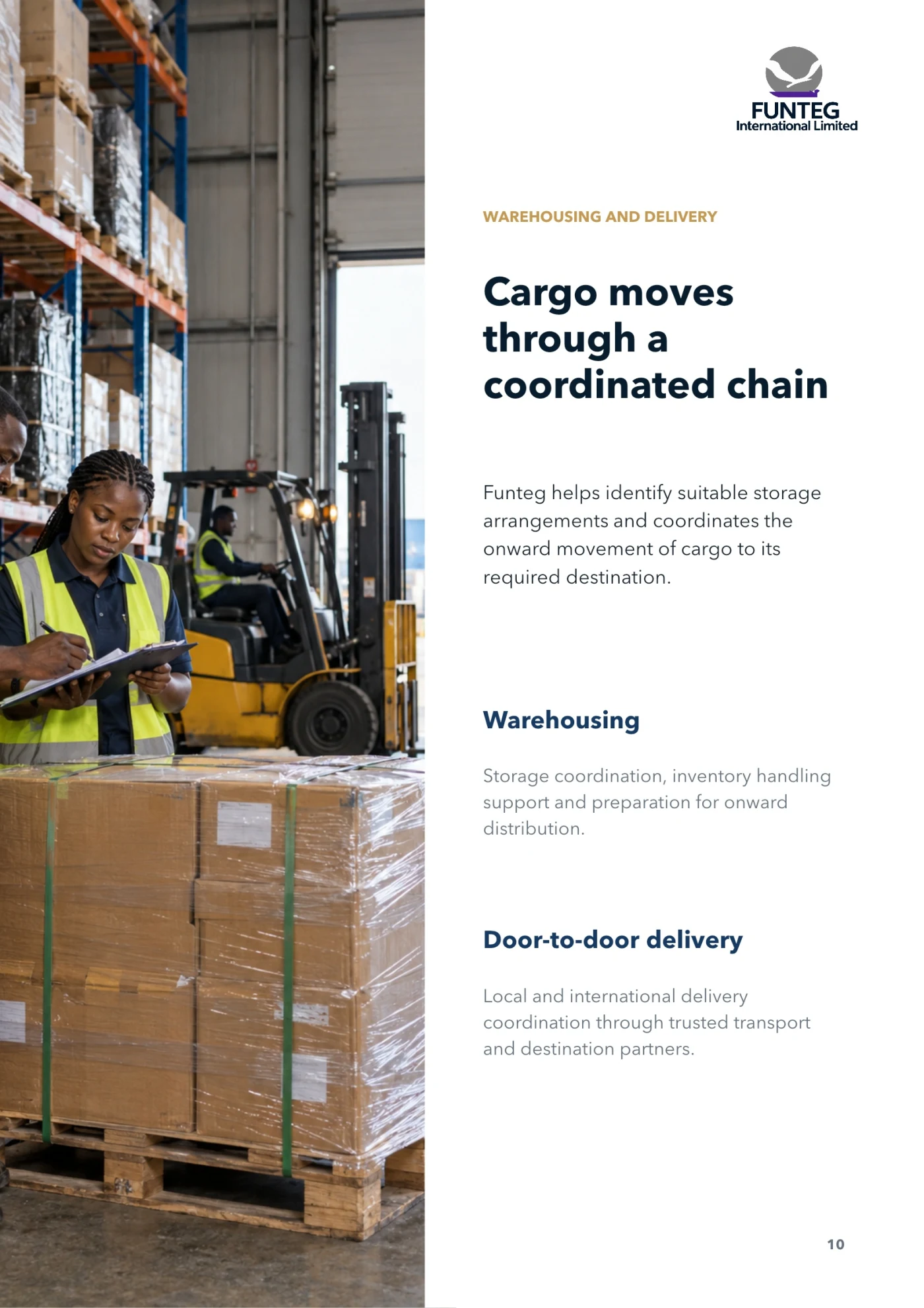 Company profile page 10: Warehousing and delivery