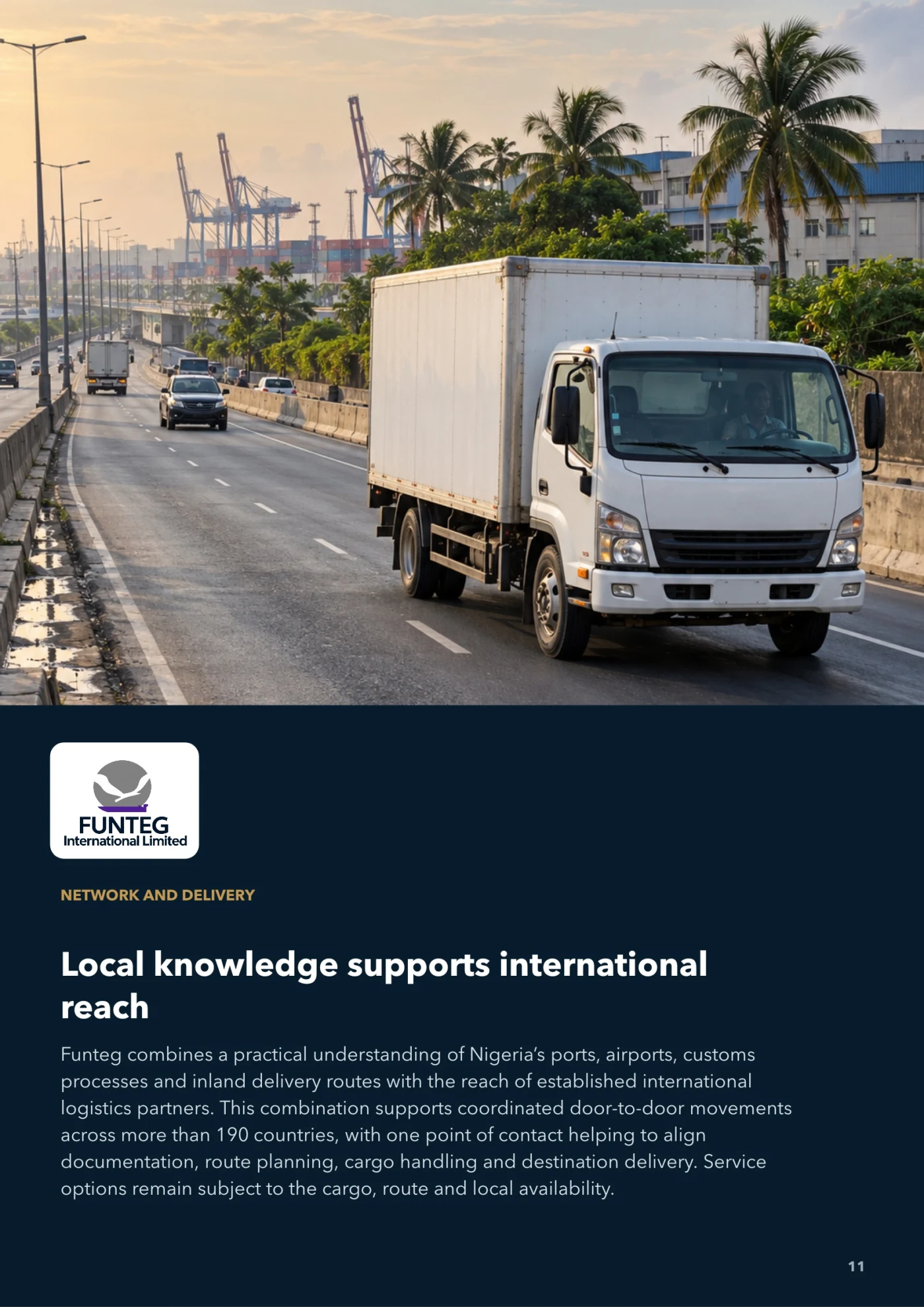 Company profile page 11: Network and delivery